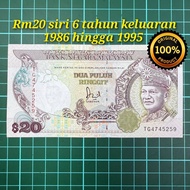 A768 Rm20 siri 6 duit kertas lama duit syiling lama barang antik barang lama duit Malaysia lama Rm20