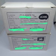 voucher kosong axis 1 box 400 SN/100 lembar exp 1 DESEMBER 2026 dan vocer kosong xl 1 box 400 SN/100