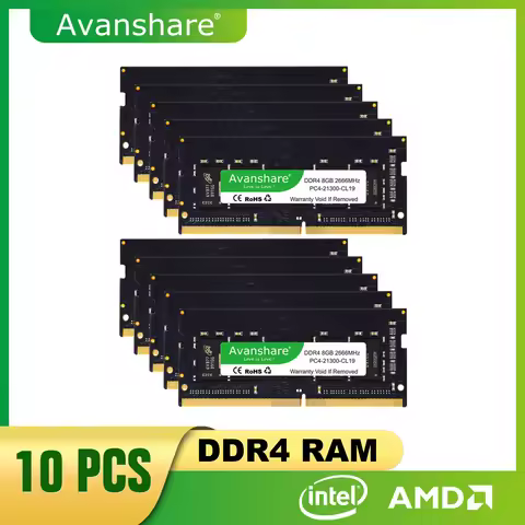 Avanshare Ram Memory DDR4 8GB 16GB 32GB 2400MHz 2666MHz 3200MHz SO-DIMM Memoria Support Laptop Noteb