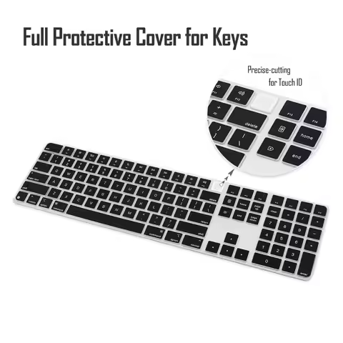 for 2025 2024 Magic Keyboard and Numeric Keypad iMac M4 A3119 MXK73LL/A Keyboard Cover Skin Silicone