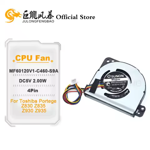 DC5V 2.00W 4Pin MF60120V1-C460-S9A Laptop CPU Fan New For Toshiba Portege Z830 Z835 Z930 Z935 C-139C