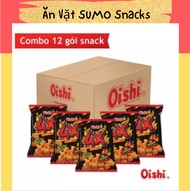 Combo 12 gói Bim Bim Oishi Snack Bắp 4X Sốt Sriracha Vị Cay (75g/gói)
