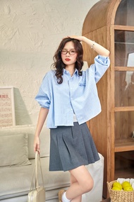Áo sơ mi dáng lửng freesize Cherin Shirt - ufo.thebasic