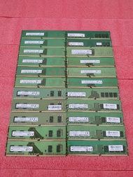 RAM PC คละแบรนด์  DDR4 4GB 1R×16 PC4-2400 บัส 2400MHz และ 2666MHz  แถวละ 255 บาท (มือสองสภาพดี ทดสอบ Boot Windows ผ่านก่อนส่ง) ประกัน30วัน