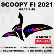 Scoopy fi new 2021 Transparent Graphic Striping Sticker 49 Scoopy fi new 2021 Graphic Striping Decal