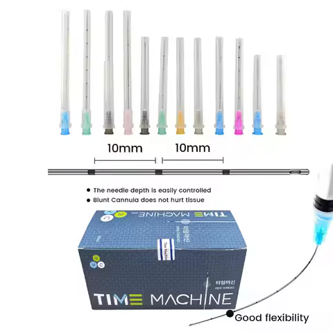 50Pcs/Box Disposable Blunt Tip Cannula Needle 18G-30G 25/38/50/70mm Sterile Hypodermic Needle for De