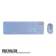 NUBWO NKM-638 WIRELESS+BLUETOOTH KEYBOARD AND MOUSE รับประกัน 1 ปี