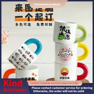 Mug Customized Printing Household Ceramic Cup Watermark Photo Couple Fat Handle Creative Cup Customi