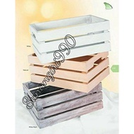 Wooden Crate 35x40x30 Wood Box Wooden Crate Rustic Decorative Storage Box