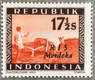 PW385-PERANGKO PRANGKO INDONESIA WINA REPUBLIK RIS MERDEKA(H),MINT
