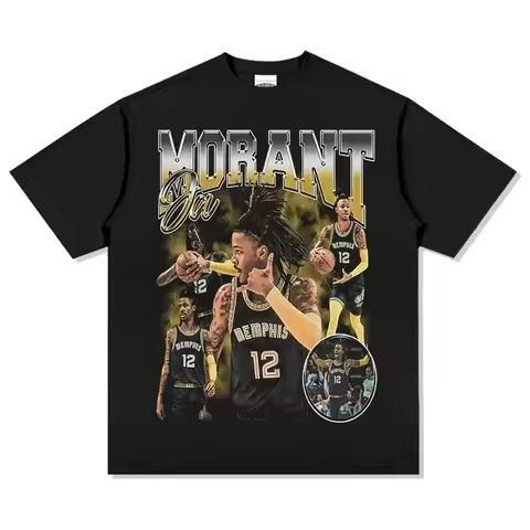 Ja Morant Memphis New Arrival Short Sleeve T-Shirt Cotton Crew Neck Summer Cotton Tee for Men And Ki