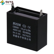 SUYO Ceiling Fan Capacitor, Metalized CBB61 10uF 450V AC, Wide Application 47x25x42.5mm Polypropylen