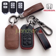 2 3 4 Button Car Key Case Cover Protection for Honda Accord 9 Crider City Vezel Spirior Odyssey Civic Jazz HRV CRV Fit Freed leather key Holder Keychain accessories