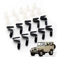 Plastic Door Panel 30 Sets (Steel + White Bushing) Black Toyota Land Cruiser BJ40 BJ43 FJ40 HJ45 HJ4