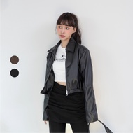 50% Fifty Percent|Short Lapel Leather Jacket|02582741001