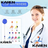 KAREN1 Nurse Badge Set, Retractable Portable Nurse Pen Pack, Fashion Keychain Lanyard Nurse Badge Cl