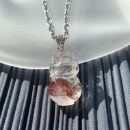 紅幽靈貔貅~高等級金字塔紅幽靈墜子 925銀墜頭 西德鋼項鍊 招財