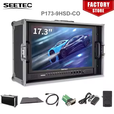 SEETEC P173-9HSD-CO 17.3 Inch IPS 3G-SDI 4K Broadcast Monitor with AV YPbPr Carry-on LCD Director Mo