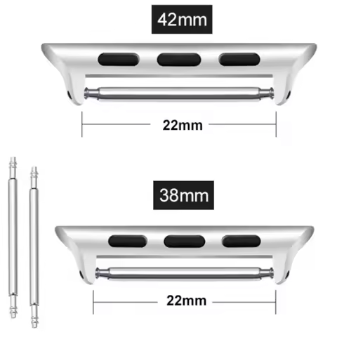 Connector Adapter For Apple Watch Series 6 44mm 40mm Band Connectors iWatch 8 7 9 45/41mm Stainless 