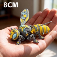 3D Printer Mecha Bee Mechanical Bee Cyberpunk Movable Joint Detachable Wings Creative Decoration Toy