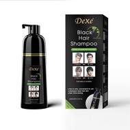 Authentic DEXE 200/400ml Black Hair Shampoo Comb Color Hair Dye Magic Comb Pump Bottle Packing Pewar