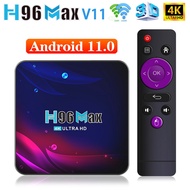 【Trusted】 Global H96 Max Smart Tv Box 11 2.4g5g Wifi Bt4.0 4k 3d Fast Box H96max Android11.0 Google Voice Control