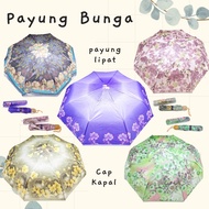 Kapal Brand Flower Pattern 2-Fold Umbrella