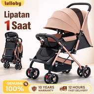 Stroller baby 2 Way Lightweight FoldableMax 60kg plate stroller 360° rotation trolley with Awning Ba