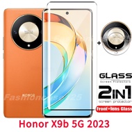 For Honor X9b 5G 2023 Curved Film 2 in 1 Screen Protector Full Cover Tempered Glass For Honor X9b X9