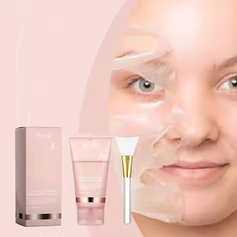 Collagen Overnight Wrapping Peel Off Facial Mask, Korean Collagen Night Wrapping Mask Deeply Hydrate