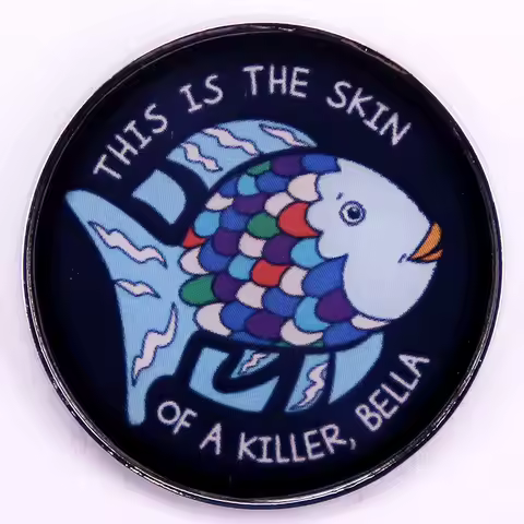 Rainbow Scale Fish Button Pin This Is A Skin Of A Killer Bella Meme Enamel Pin