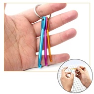 3/4/5mm Aluminum Crochet Hooks Set with Keychain - Multi-Size Crafting Tools