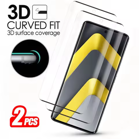 2Pcs 3D Curved Tempered Glass For Xiaomi POCO M8 Pro 5G Screen Protector Cover POCOM8 POCOM8Pro Litt