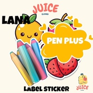 【100% ORIGINAL】PEN PLUS 9000 TIEGUANYIN cute cartoon fruit sticker 0.9CM - 9CM DISPOSABLE labels sta