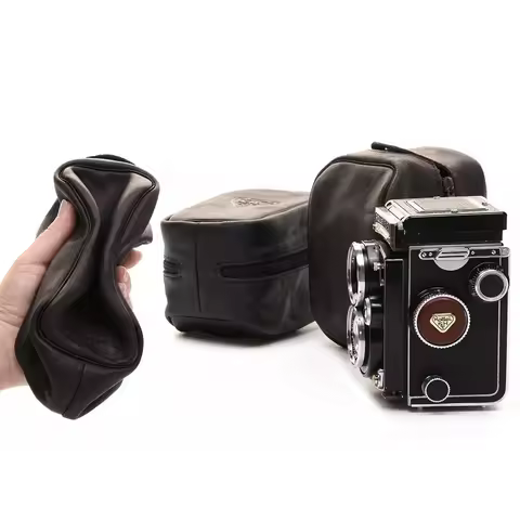 Handmade Leather Soft Case Protective bag for Rolleiflex Rolleicord TLR Camera box Fashionable and e