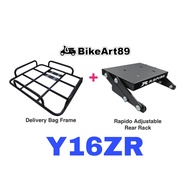 RAPIDO Monorack Y16ZR Foodpanda Grabfood Shopee Food Delivery Bag Frame Tapak Yamaha Y16 Accessories