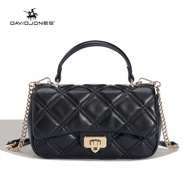 David Jones Parisกระเป๋าสะพายกระเป๋าหนังPuหญิงกระเป๋าสะพายข้างขนาดเล็กLadyกระเป๋าถือ
