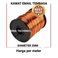 2MM ENAMEL COPPER WIRE. 2MM COPPER COIL WIRE. ENAMEL WIRE COOPER PER METER