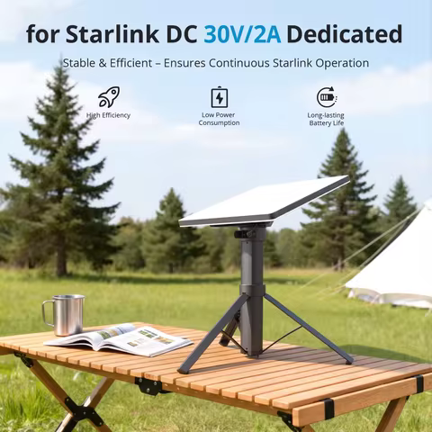All-in-One for Starlink Mount & Power Bank - 30V/2A DC Output Outdoor Camping Live Streaming for Sta