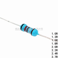Inline Carbon Film Resistor 1/4W 1R/1.2R/1.5R/1.8R/2R/2.2R/2.4R/2.7R Inline 5%