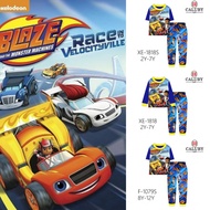 Caluby Boys Pijama Kids Cartoon Fashion Nightwear Homewear Blaze And The Monster Machine XE-1818 Big