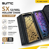 SUMC SX12/10SL Bicycle Chain 10/12 Speed Cycling Full Hollow Quick Link Road /Mtb/Gravel/Folding/Roa