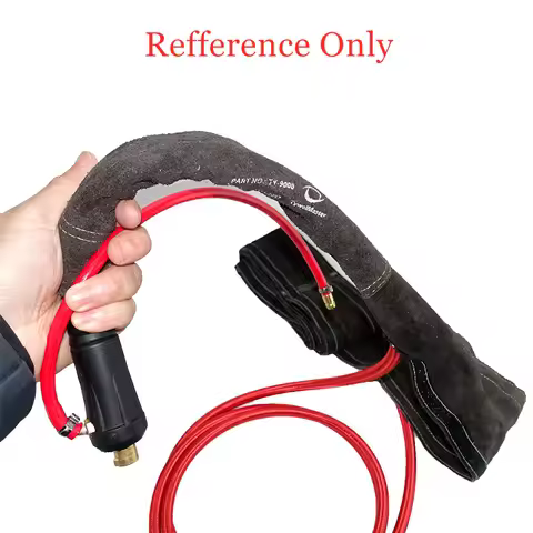 MIG Torch Sleeve Welding Gun Cable Cover 10cm x 3.5m (4in x 11.5ft) Split Cowhide Leather CE TIG/MIG
