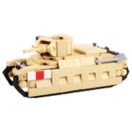 Compatible with Lego Tank North Africa Crusader British Army Patrol Tank Martell Tank Dablan Armored Vehicle Particles