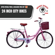 24 inch City Bicycle  Classic Bike Korean Style Women Bicycle BASIKAL ADA BAKUL  Basikal Dewasa Ringan