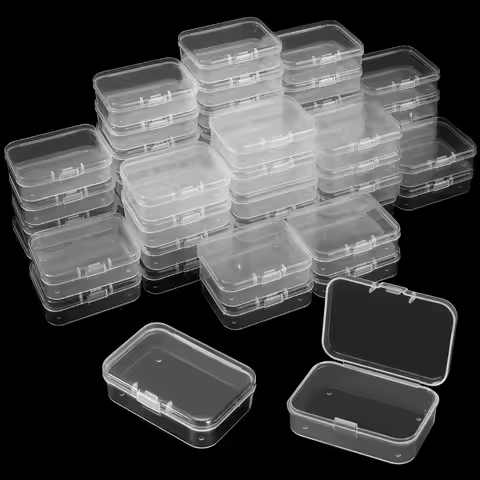 5Pcs/10Pcs PP Storage Box Mini Transparent Plastic Case Container Square Rectangle Packaging Box for