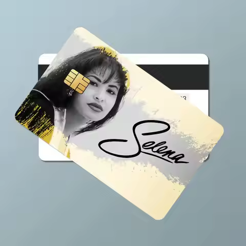 Singer S-Selena Quintanilla Card Stickers Waterproof Film Skin Cover 4PCS Credit Debit Front Decorat