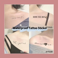 Girls' Cute Tattoo Stickers Temporary Body Art Waterproof Word Tattoo Sticker Body Art Tattoo 女生纹身贴 
