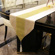 2021Luxury Gold Diamond Table Runner Velvet TV Cabinet Tablecloth Beige Table Flag Bed Runner Shoe Strip Dust Cover Home Decoration