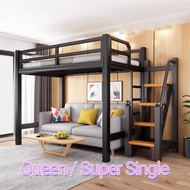 Cost-effectiveness Loft Bed Queen Katil Durable Save Space Staircase Bed Thickened
